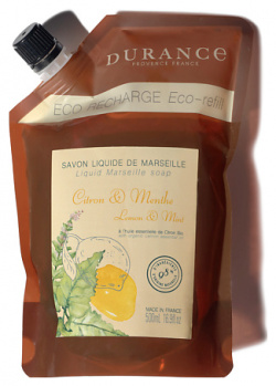 DURANCE Марсельское мыло сменный блок Лимон и мята Lemon & Mint 500 MPL213185