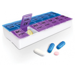 DASWERK Таблетница  контейнер для лекарств и витаминов "7 дней/2 приема" MPL147214
