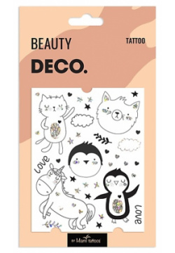 DECO  Татуировка для тела CARTOON by Miami tattoos переводная Penguin dance MPL038912