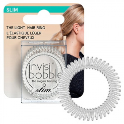 INVISIBOBBLE Резинка браслет для волос SLIM Crystal Clear (с подвесом) INV537043