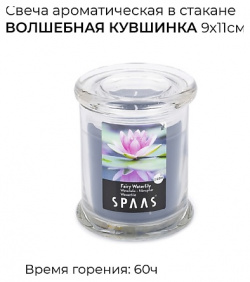 SPAAS Свеча ароматическая в стакане Волшебная кувшинка 1 MPL085632