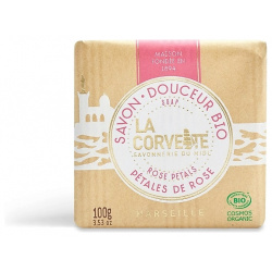 LA CORVETTE Мыло органическое для лица и тела Розовые лепестки Marseille Rose Petals Soap COR270117
