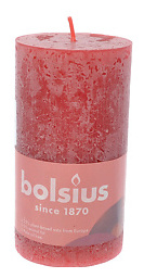 BOLSIUS Свеча рустик Shine красная 415 MPL094812