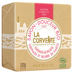 LA CORVETTE Мыло органическое для лица и тела Карите гранат Marseille Pomegranate and Shea Butter Soap COR270109