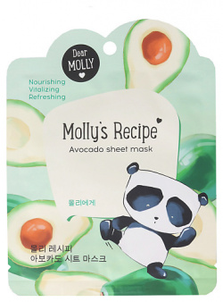 ЛЭТУАЛЬ DEAR MOLLY Тканевая маска "Рецепты Молли  Авокадо" Molly`s Recipe LTA018993