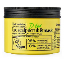 NATURA SIBERICA Скраб маска для кожи головы перед мытьем "D TOX  Super детокс" Hair Evolution NTS564255