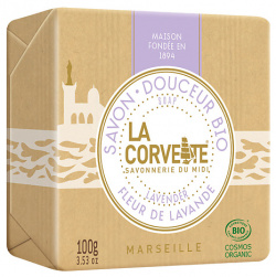 LA CORVETTE Мыло органическое для лица и тела Лаванда COR270115