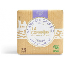 LA CORVETTE Мыло органическое для лица и тела Лаванда Marseille Lavender Soap COR270115