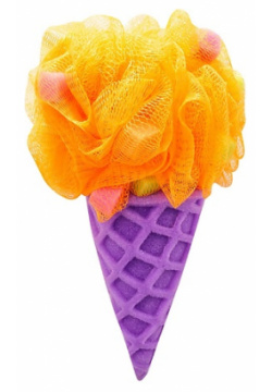 DOLCE MILK Мочалка «Мороженое» фиолетовая/оранжевая CLOR20375