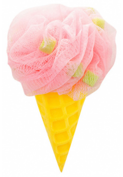 DOLCE MILK Мочалка «Мороженое» желтая/розовая CLOR20373