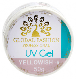GLOBAL FASHION Гель для наращивания ногтей  камуфляж 6 Yellowish 50 г MPL091952