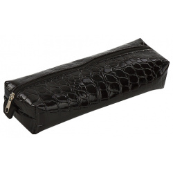 BRAUBERG Пенал косметичка Ultra black  крокодиловая кожа MPL211550