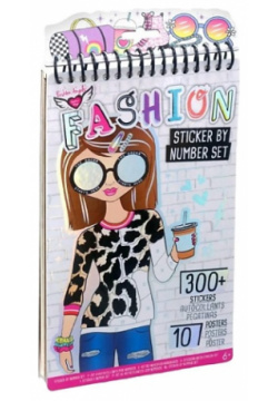 CRAYOLA Альбом с наклейками по номерам Creations Fashion Sticker by Number MPL320598