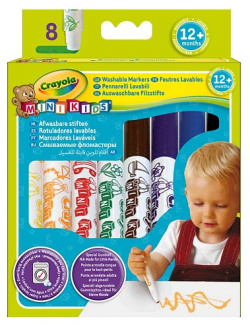 CRAYOLA Смываемый фломастеры Mini Kids для малышей старше 1 го года 8 0 MPL320951