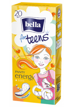BELLA Прокладки ежедневные ультратонкие for teens energy deo 20 0 MPL307349