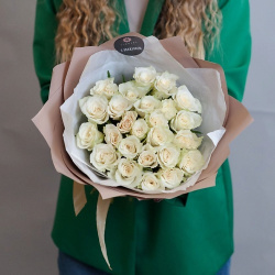 FLOWERY Роза Кения 40 см белые (Standart) 25 шт  MPL302446
