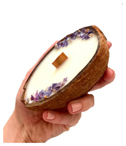 CANDLE ZEN Свеча интерьерная в кокосе  без аромата 200 0 MPL317194
