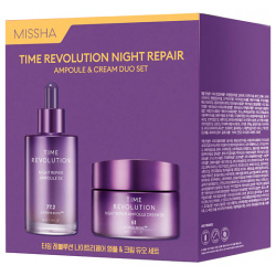 MISSHA Набор для ухода за кожей Time Revolution Night Repair Ampoule & Cream Duo Set MHS000149