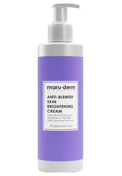 MARU·DERM Отбеливающий крем для кожи против пигментных пятен Anti Blemish Skin Brightening Cream 200 0 MPL322330