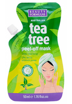 BEAUTY FORMULAS Маска пленка Чайное дерево Tea Tree Peel Off Mask AUT_88532