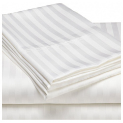 Простыни Л Текстиль lte554602 Простыня Michelyne цвет: белый  полоса 1 (180х230)