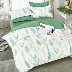 Комплекты постельного белья Примавера prim915311 Постельное белье Вайлет цвет: зеленый  белый (евро)