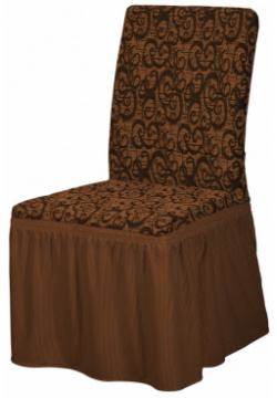 Чехлы для мебели и подушек KARTEKS kks675752 Чехол на стул Monna цвет: темно коричневый (40 см  6 шт)