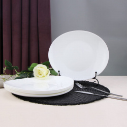 Набор тарелок Ellipse цвет: белый (27 см  6 шт) Arya ar942308