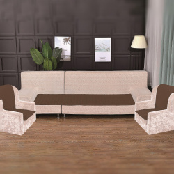 Чехлы для мебели и подушек KARTEKS kks837713 Комплект накидок на диван два кресла Паркет цвет: коричневый (90х210 см  90х160 2 шт)