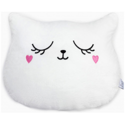 Декоративная подушка игрушка Кошка цвет: белый (38х48) ЭТЕЛЬ tel921678