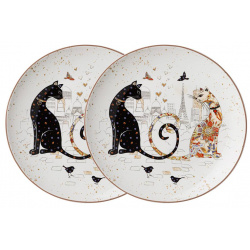 Набор тарелок Парижские коты (2 шт  21 см) Lefard lfr932554