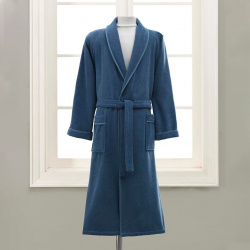 Банный халат Alena цвет: голубой (L) Soft cotton sfc669761