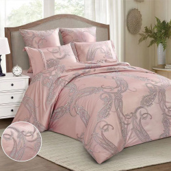 Комплекты постельного белья Cleo cl962068 Постельное белье Daira цвет: розовый (семейное)
