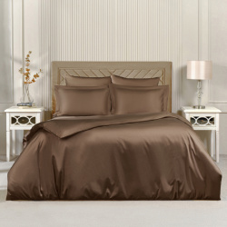 Комплекты постельного белья Arya ar945827 Постельное белье Vip цвет: темно коричневый (семейное)