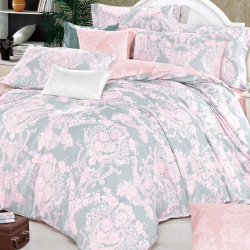 Комплекты постельного белья Примавера prim979805 Постельное белье Simona цвет: розовый  серый (2 сп)