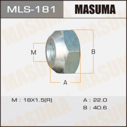 Гайка колесная MASUMA MLS 181 M18x1 5 R (правое) сфера открытая 