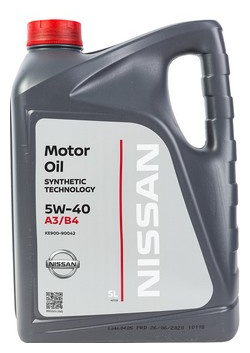 Моторное масло NISSAN KE900 90042R 5W 40 синтетическое 5 л 