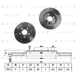 Тормозной диск BLITZ BS0201 
