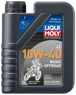 Моторное масло 4 х тактное LIQUI MOLY Motorbike Offroad 3059 10W 40 минеральное 1 л 