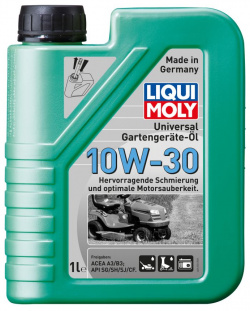 Моторное масло 4 х тактное LIQUI MOLY Universal Gartengerate Oil 1273 10W 30 минеральное 1 л 
