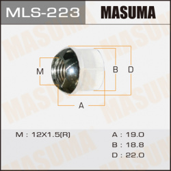 Гайка колесная MASUMA MLS 223 M12x1 5 R (правое) сфера открытая 