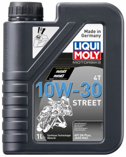 Моторное масло 4 х тактное LIQUI MOLY Motorbike Street 2526 10W 30 синтетическое 1 л 
