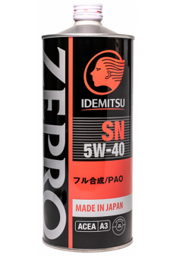 Моторное масло IDEMITSU 3585001 5W 40 синтетическое 1 л 