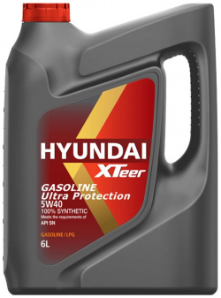 Моторное масло HYUNDAI XTEER 1061126 5W 40 синтетическое 6 л 