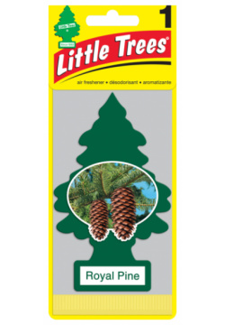 ароматизатор подвесной  картон ёлочка Королевская сосна (Royal Pine)\ LITTLE TREES U1P 10101 RUSS