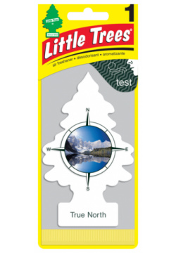 ароматизатор подвесной  картон ёлочка Сердце Севера (True North)\ LITTLE TREES U1P 17146 RUSS