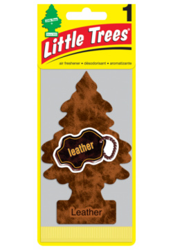 ароматизатор подвесной  картон ёлочка Кожа (Leather)\ LITTLE TREES U1P 10290 RUSS