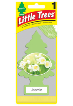 ароматизатор подвесной  картон ёлочка Жасмин (Jasmin)\ LITTLE TREES U1P 10433 RUSS