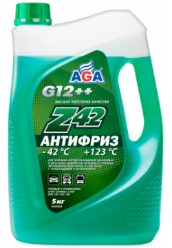 Антифриз AGA AGA049Z зеленый готовый G12++ 5 кг 