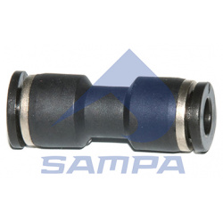 соединитель прямой для трубок D6  (пластик) не торм системы\ SAMPA 094 479
